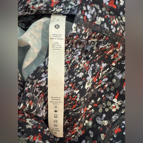 Lululemon Size 4 Align High Rise Leggings Athletic Water Blossom Mutlicolor - Picture 8 of 10